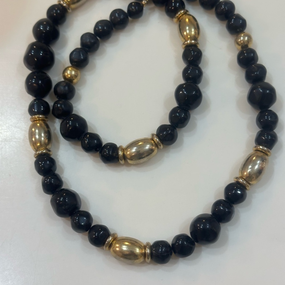 Monet Black and Gold Multi-Strand Necklace Set - Picture 9 of 16